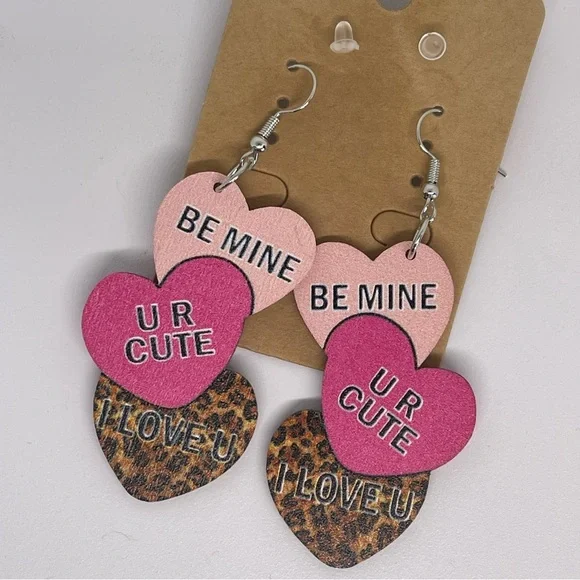 Heart Shaped Statement Earrings - Picture 8 of 9